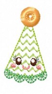 SAMPLE SALE Party Hat Zig Zag Fringe