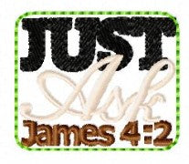 SAMPLE SALE Just Ask James 4-2