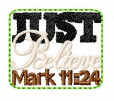 SAMPLE SALE Just Believe Mark 11-24
