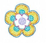 SAMPLE SALE Rainbow Flower Echo Motif