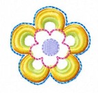 SAMPLE SALE Rainbow Flower Echo Satin