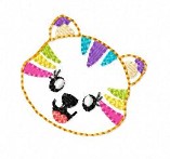 SAMPLE SALE Rainbow Tiger Head