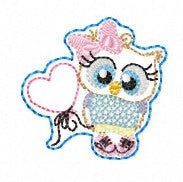 SAMPLE SALE Owl Gracie With Balloon