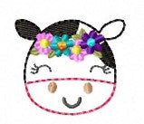 SAMPLE SALE Janie Cow Floral Head