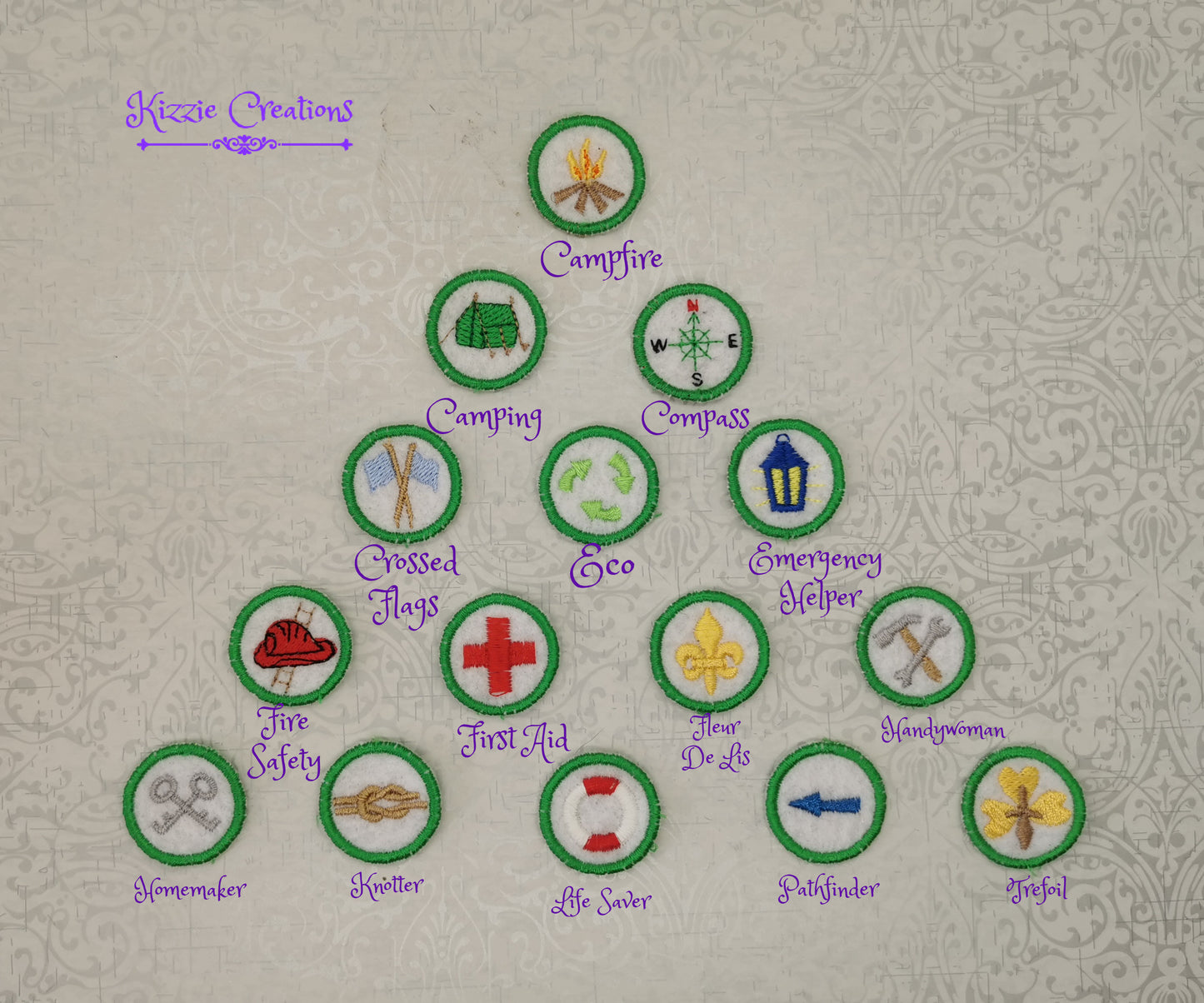 Individual Doll Merit Badges Set 1