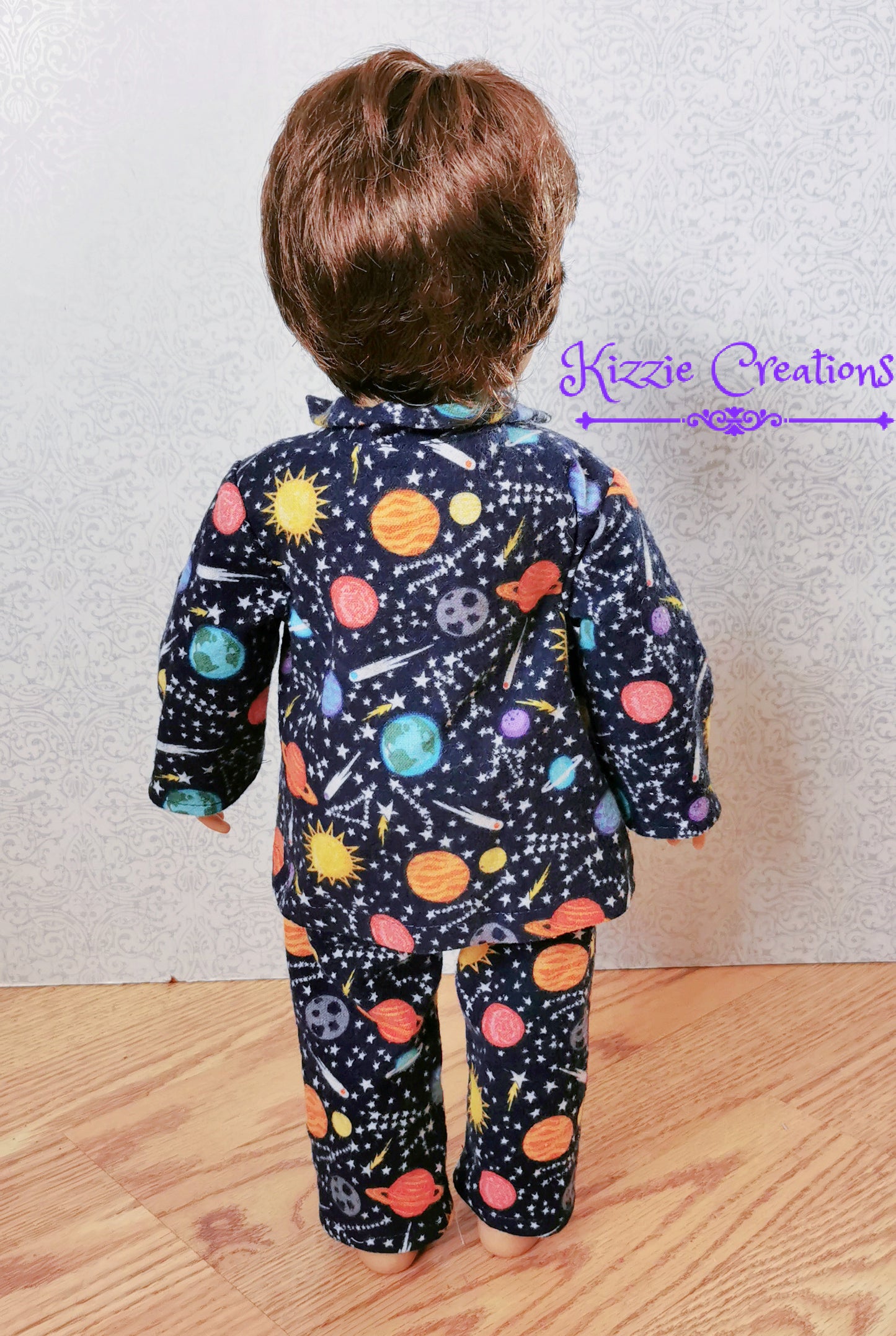 Space Pants Set Flannel Doll Pajamas