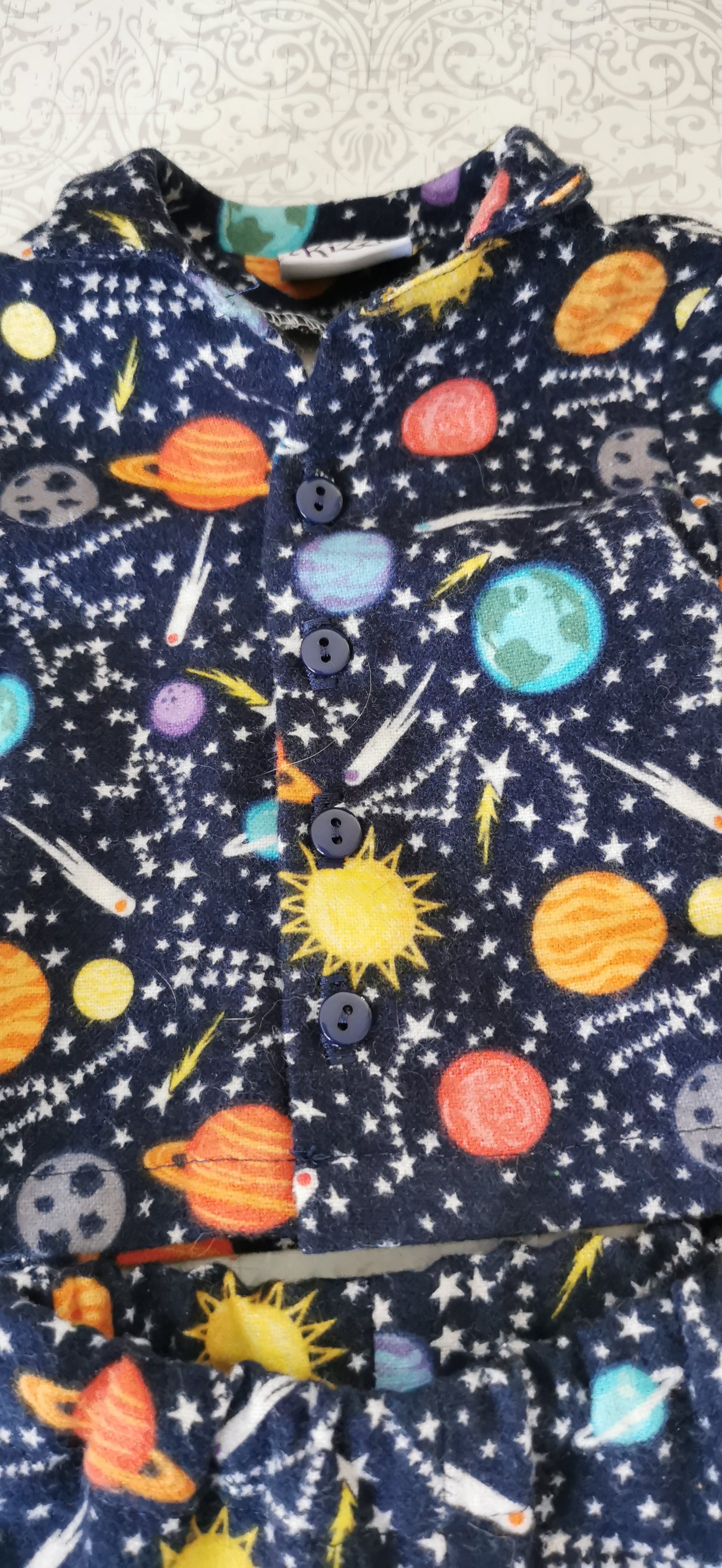 Space Pants Set Flannel Doll Pajamas