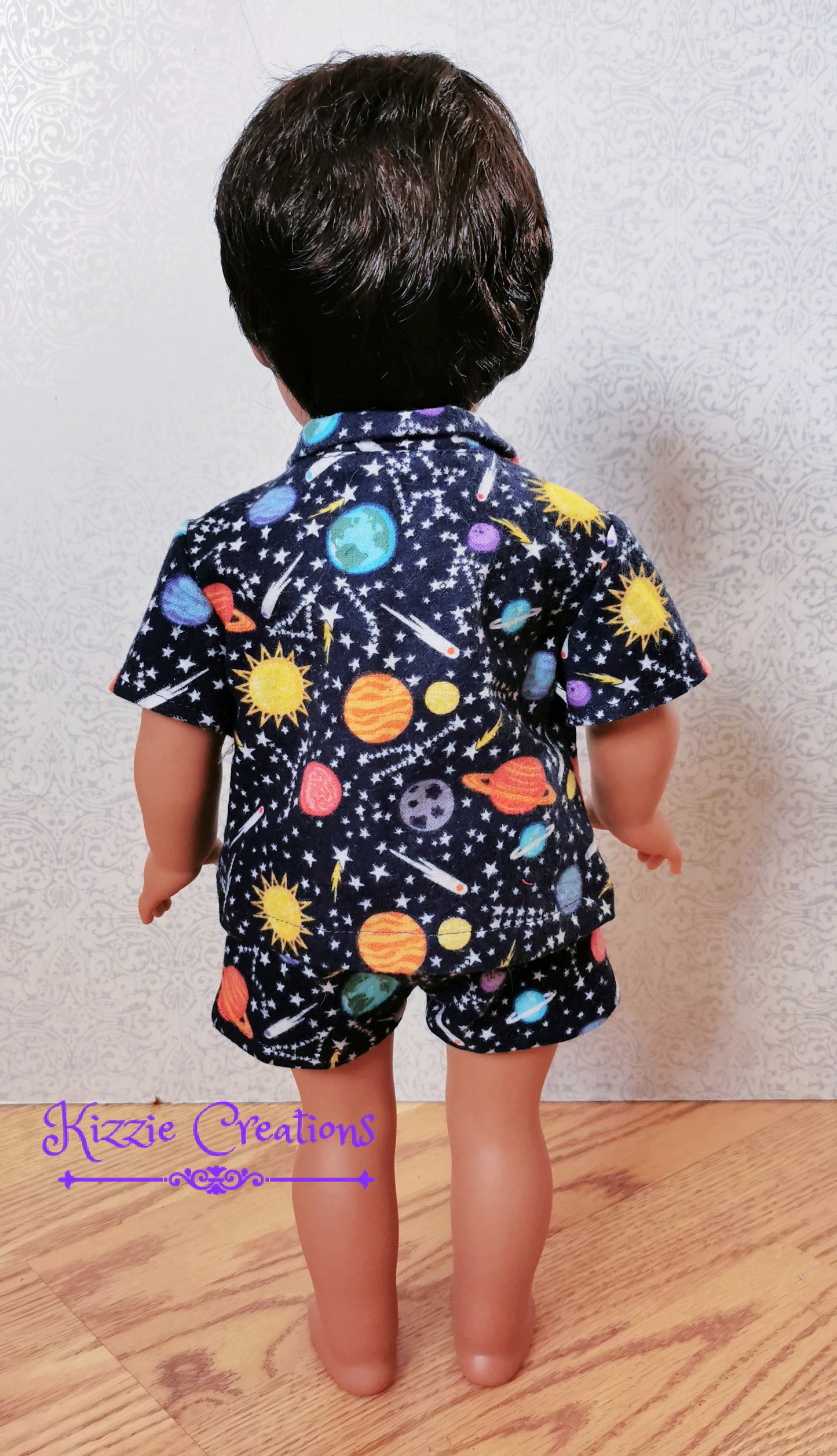 Space Shorts Set Flannel Doll Pajamas