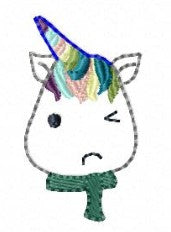 SAMPLE SALE Unicorn Grumpy Head