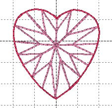 SAMPLE SALE Heart Chrystal