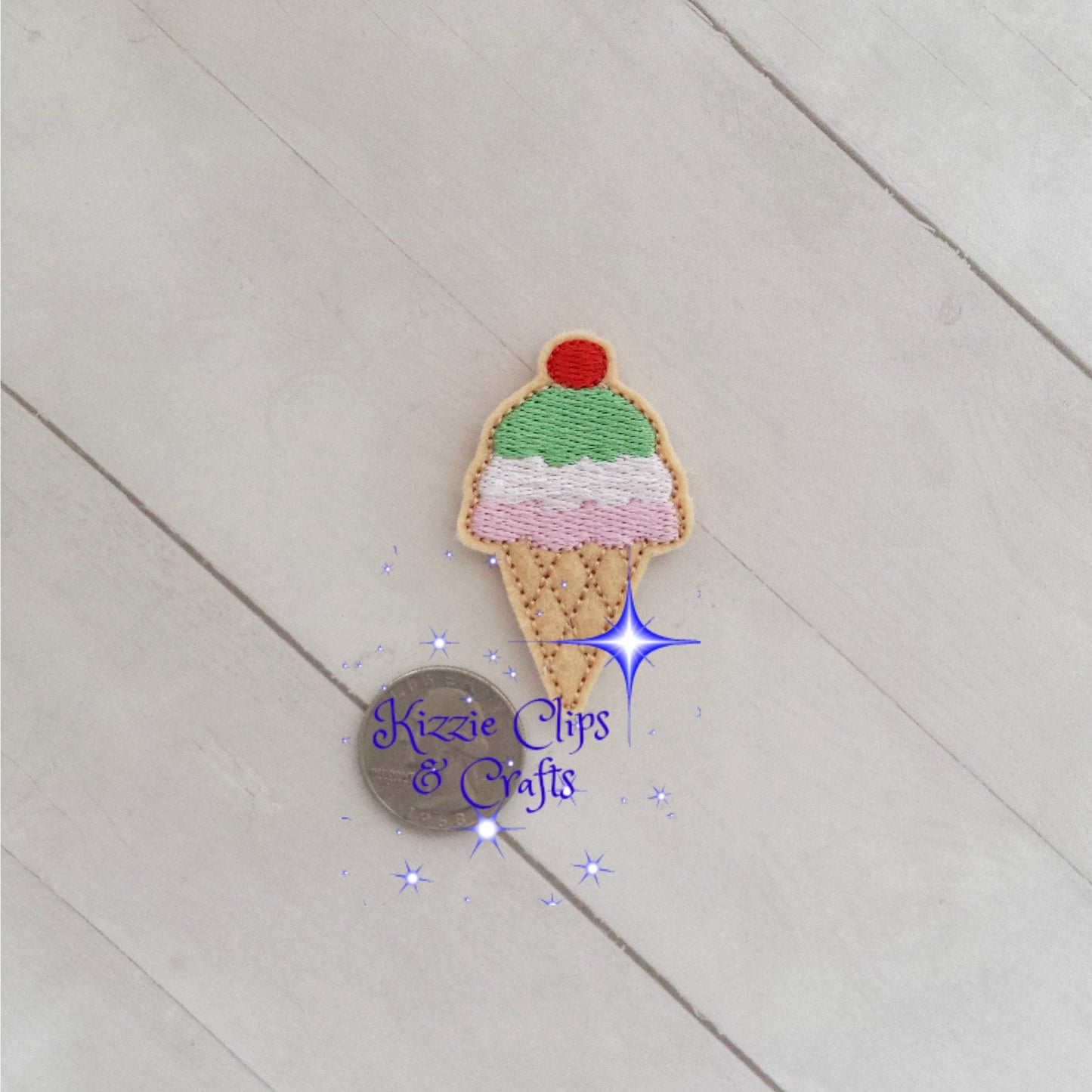 Triple Scoop Ice Cream Cone