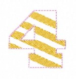 SAMPLE SALE Number Stripes 4