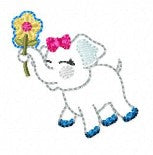 SAMPLE SALE Elephant Flower Girl