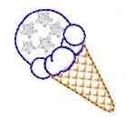 SAMPLE SALE Ice Cream Cone Scoop Stars