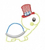 SAMPLE SALE Turtle Patriotic Top Hat