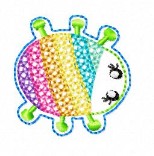SAMPLE SALE Rainbow Bug Beetle 2 Motif