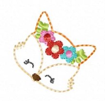 SAMPLE SALE Fall Friends Fox Floral Head