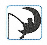SAMPLE SALE Moon Fishing Little Boy