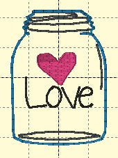 SAMPLE SALE Love Mason Jar