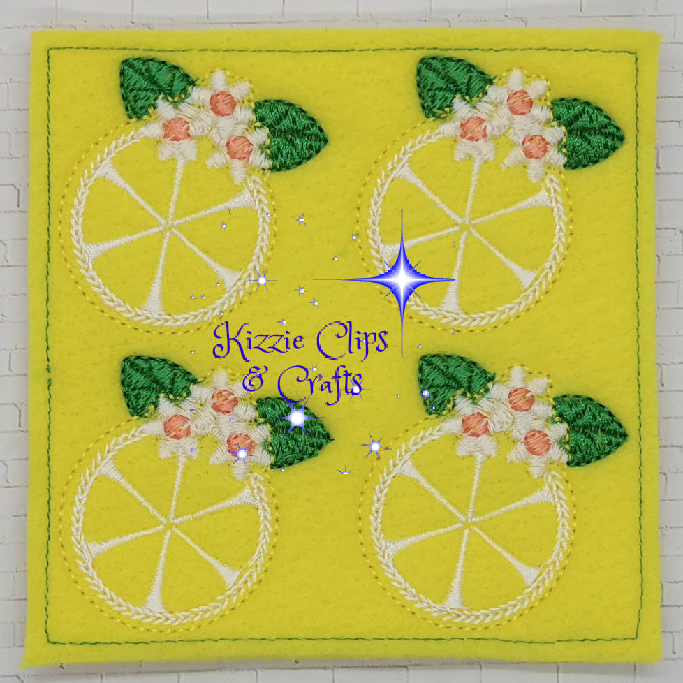 Lemon Slice With Flowers