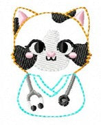 SAMPLE SALE Nurse Calico Cat