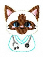 SAMPLE SALE Nurse Siamese Cat