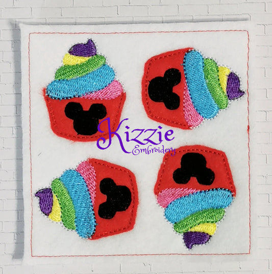 Mouse Cupcake Rainbow