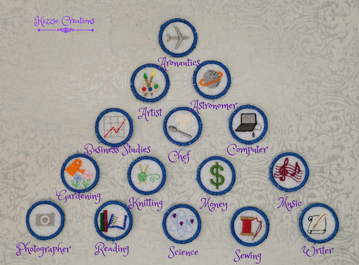 Individual Doll Merit Badges Set 2