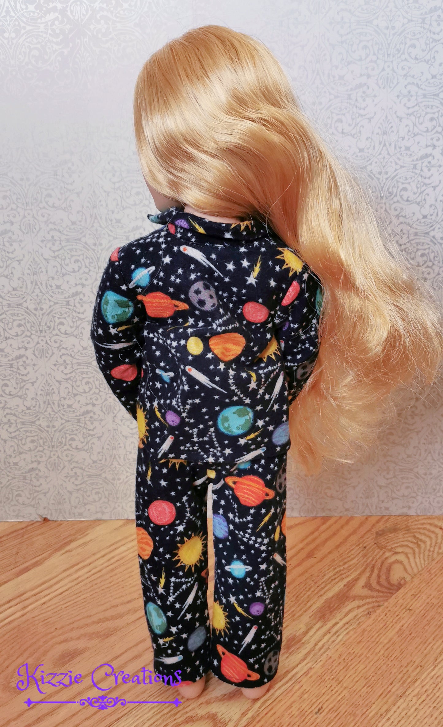 Space Pants Set Flannel Doll Pajamas