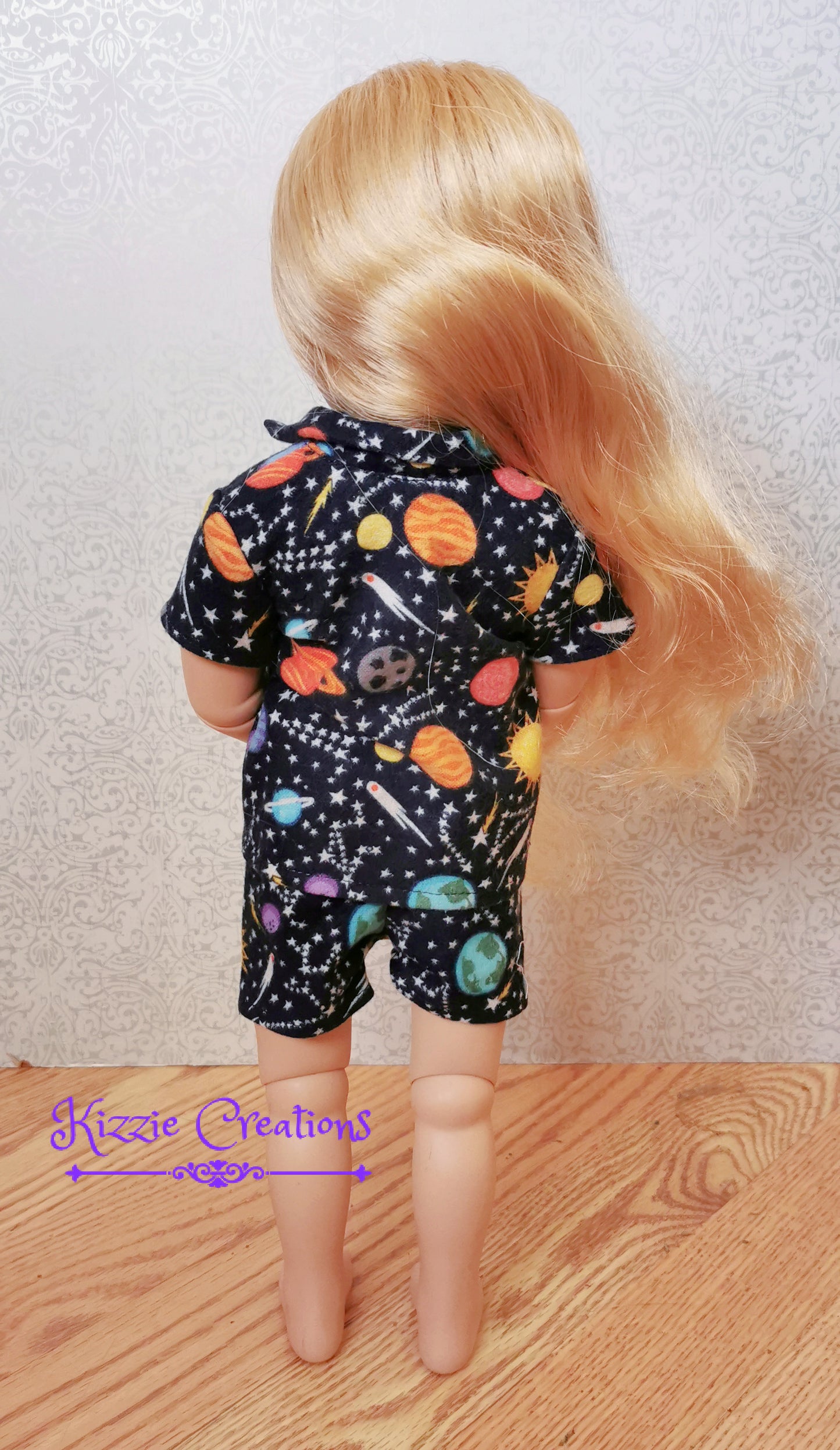 Space Shorts Set Flannel Doll Pajamas