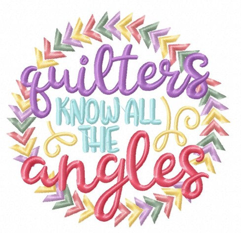 Quilters Know Angles Tote Bag