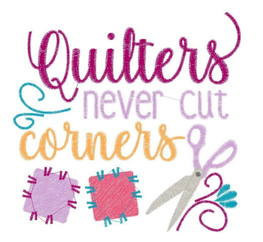 Quilters Never Cut Tote Bag