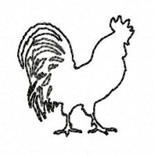 SAMPLE SALE Farm Friend Silhouette Rooster