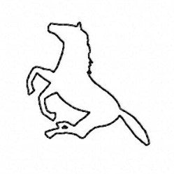 SAMPLE SALE Silhouette Friend Horse Running