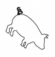 SAMPLE SALE Silhouette Friend Pig