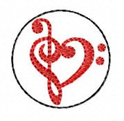 SAMPLE SALE Music Note Heart