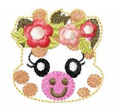 SAMPLE SALE Giraffe Baby Floral Head