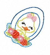 SAMPLE SALE Duck Cutie In Egg Floral