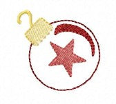 SAMPLE SALE Tree Ornament Round Star Center