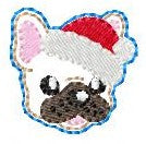 SAMPLE SALE French Bullie Cutie Santa Head