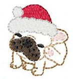 SAMPLE SALE French Bullie Scratching Santa