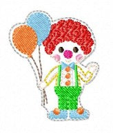 SAMPLE SALE Circus Clown With Balloons