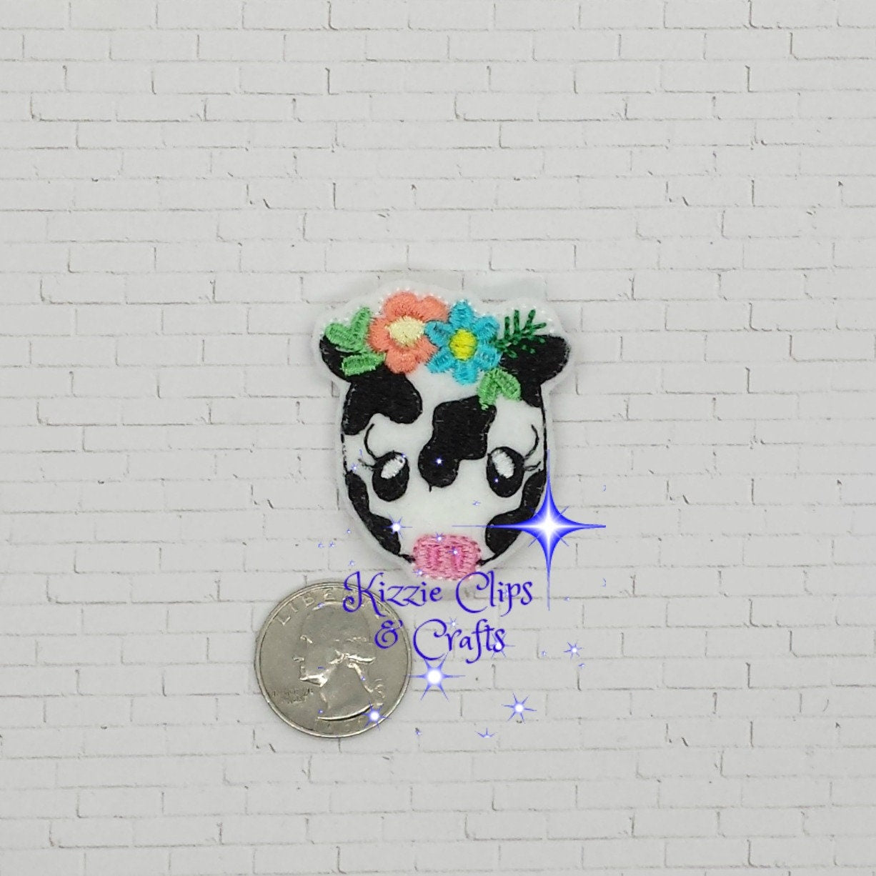 Cow Floral Wreath Head