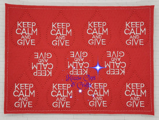 Blood Drop Keep Calm And Give