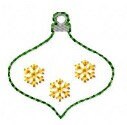 SAMPLE SALE Ornament With Snowflakes